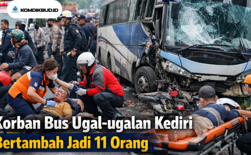 Korban Bus Ugal ugalan Kediri Bertambah Jadi 11 Orang