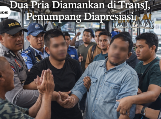 Dua Pria Diamankan di TransJ Penumpang Diapresiasi