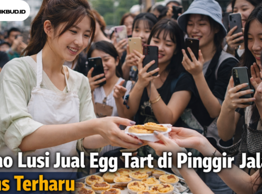 Zhao Lusi Jual Egg Tart di Pinggir Jalan Fans Terharu