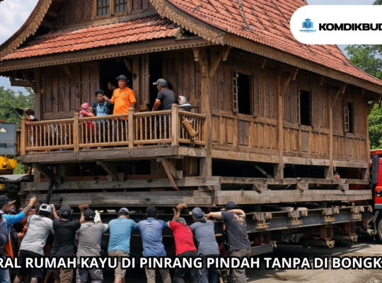Viral Rumah Kayu di Pinrang Pindah Tanpa Dibongkar